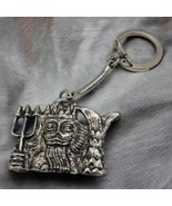 Vintage marked Italy silver tone and king Keychain - $25.00