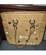 Rare Limited Coach Polka Dot Bucket Bag. Beige w Silver Hardware. - $392.47 CAD