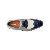 Stacy Adams Gallinari Wingtip Lace Up Leather Shoes Dark Blue Multi 25660-469 image 5