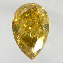 Pear Shape Diamond Fancy Yellowish Brown Loose 0.37 Carat VS1 IGI Certificate - £365.30 GBP