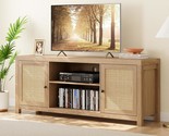 Idealhouse 65-Inch Rattan Tv Stand, Bohemian Entertainment Center With D... - $194.96
