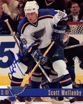 SCOTT MELLANBY HAND Signed Autographed ST. LOUIS BLUES 8x10 PHOTO w/coa  - $12.99