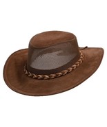 Henschel Brown Suede Mesh Outback Aussie Breezer Hat X Large Crushable/P... - $75.86 CAD