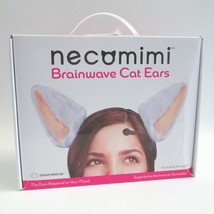 Necomimi Brainwave White Plush Cat Ears Neurowear Anime Furry Cosplay Small Flaw - £59.70 GBP
