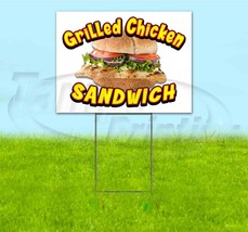 GRILLED CHICKEN SANDWICH 18x24 Yard Sign WITH STAKE Corrugated Bandit US... - $22.79+