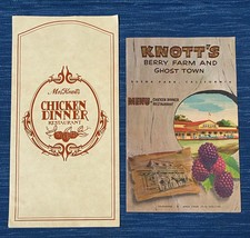 1967 &amp; 1983 Knott&#39;s Berry Farm Ghost Town VTG Booklet Chicken Restaurant Menu - £11.21 GBP