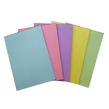 Quill Office Ruled Bond Pad A4 Assorted Colours (5pk) - £32.99 GBP