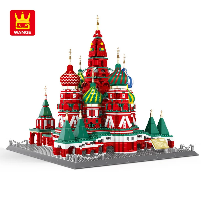 WANGE Blocks Russia Vasily Cathedral Model Building Small Bricks Landmark - £114.74 GBP