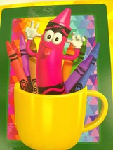 Crayola Crayons Puzzle 24 Pc Crayon Character Cup Sticking Tongue Out Cr... - £6.38 GBP