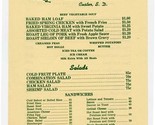 Ponderosa Cafe Souvenir Menu Gold Discovery Days 1949 Custer South Dakota  - £29.81 GBP