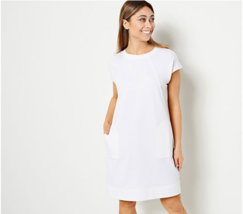 zuda Z-Knit Short Sleeve Sneaker Dress (Bright White, X-Small) A500547 - £18.95 GBP