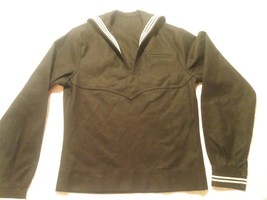 VINTAGE USN NAVY SAILOR BLACK JUMPER CRACKER JACK UNIFORM BLOUSE JACKET 38 - $65.97