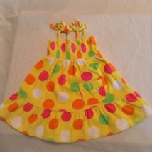Size 12 mo swimsuit Op cover up dress yellow polka dot ruffles - $12.99