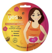 Yes to Belly Up Paper Mask, Coconut Banana Hibiscus, Single Use Mask - $6.95