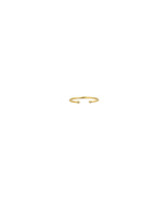 14K Solid Gold Diamond Open Thin Ring - Size 6, 7, 8 Stackable - £215.50 GBP