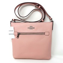 Coach Rowan File Bag Crossbody Purse Light Pink Leather C1556 - $295.02