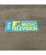 Vintage MTV Music Television Bumper Sticker / Some Wear - Unused - €10,42 EUR