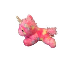 Aurora Jellyroll Unicorn Plush Stuffed Animal Toy Pink Yellow Blue 5&quot; Tall - £6.68 GBP