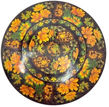 Vintage Daher Designed￼ Round Tin Lidded Box Made in England Ornate Floral - £23.21 GBP