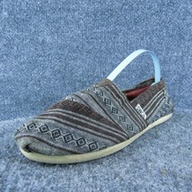 TOMS  Women Flat Shoes Brown Fabric Slip On Size 6 Medium - £19.90 GBP