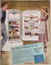 1950 Print Ad Crosley Shelvador Refrigerator-Freezer Happy Couple Cincin... - $17.98