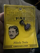 The Unemployed Philosophers Guild Nikola Tesla Enamel Pin Set - $23.37