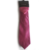 Sean John Men Dress Silk Tie With Pocket Square Set Red with Dot Pattern  - £22.85 GBP