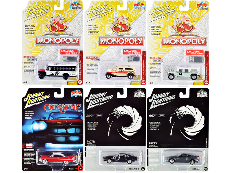 Pop Culture 2020 Set of 6 Cars Release 1 1/64 Diecast Model Cars by Johnny Light - $61.99