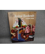 Animal Bookends in Plastic Canvas Pattern Book Booklet Cat Dog Bear Mous... - £7.02 GBP