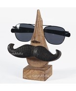 Funny Mustache Eyeglass Holder Wooden Moustache Eye Glass Stand Reading ... - £11.92 GBP