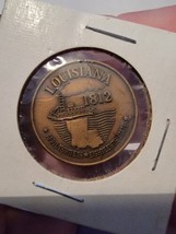 Vintage Continental Airlines Coin Medallion 18th State 1812 Louisiana Rare - £30.82 GBP