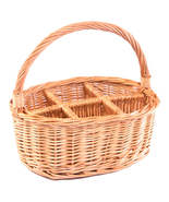 Oval Glass or Cutlery Drinks Basket 6 Partition - £28.96 GBP