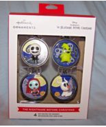 Boxed Hallmark Ornaments-4  Figures-Tim Burton&#39;s Nightmare Before Christmas - $27.30 CAD