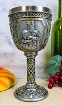 Ebros Medieval Templar Crusader Knight Of The Cross Wine Goblet Chalice 10oz - £25.16 GBP