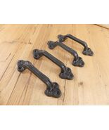4 Large Handles Barn Door Black Heavy Duty Drawer Pulls Cabinet Dresser ... - $588.56 MXN