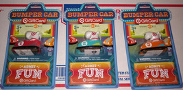 3 New TARGET Promotion Giftcard Gift Card Cards - Bullseye Hex Bug Bumper Cars - £30.36 GBP