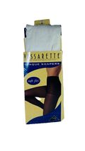 Vintage Vassarette 3D Microfiber Shaper Tights Opaque Lycra Large Pantyh... - $10.50