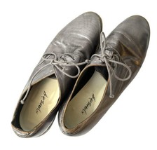 Marsell Derby Shoes Distressed Silver Gunmetal Tapered Toe Sz 38 Women&#39;s... - $180.48