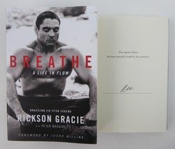 Rickson Gracie Breathe A Life In Flow Signed Autographed Hardcover Book 2021 - £141.92 GBP