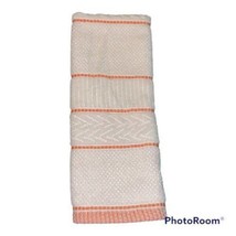 New Tommy Bahama Home Hand Towel Juju Orange Coral Tropical White Cotton - £9.45 GBP