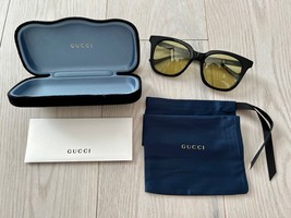 Gucci GG1000SK 004 Square Sunglasses Black / Yellow - £316.52 GBP