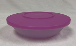 Tupperware Round Pink Sandwich/Bagel/Salad/Fruit Keeper Container #3470 - £6.72 GBP