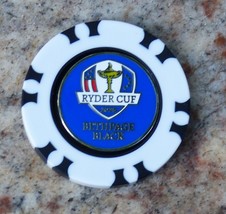 Ryder Cup 2025 Blackpage Black - White Poker Chip with removable RC Ball... - $256.00 MXN
