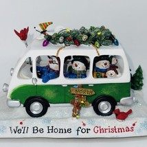 San Francisco Music Box Christmas Snowman Family Volkswagen Van Bus Moti... - $664.28 MXN