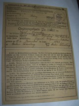 1917 WWI GERMAN TRAVEL DOCUMENT BERLIN BRANDENBURG TRAIN PASS CATCHET  P... - $49.49