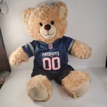 Build A Bear NFL New England Patriots 15&quot; Soft Plush Bown Bear - £11.92 GBP