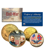 American CIVIL WAR 24K Gold Plated Quarter SC &amp; JFK Half Dollar U.S. 2-C... - $16.95