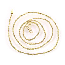 1.55mm 14K Yellow Gold Rope Chain - £280.35 GBP