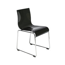 LeisureMod 32.40 in. Lima Modern Acrylic Chair Transparent Black - $171.21