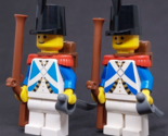 Lego Vintage Pirates Minifigure Blue Coats Soldier Figure Lot 2 - £20.37 GBP